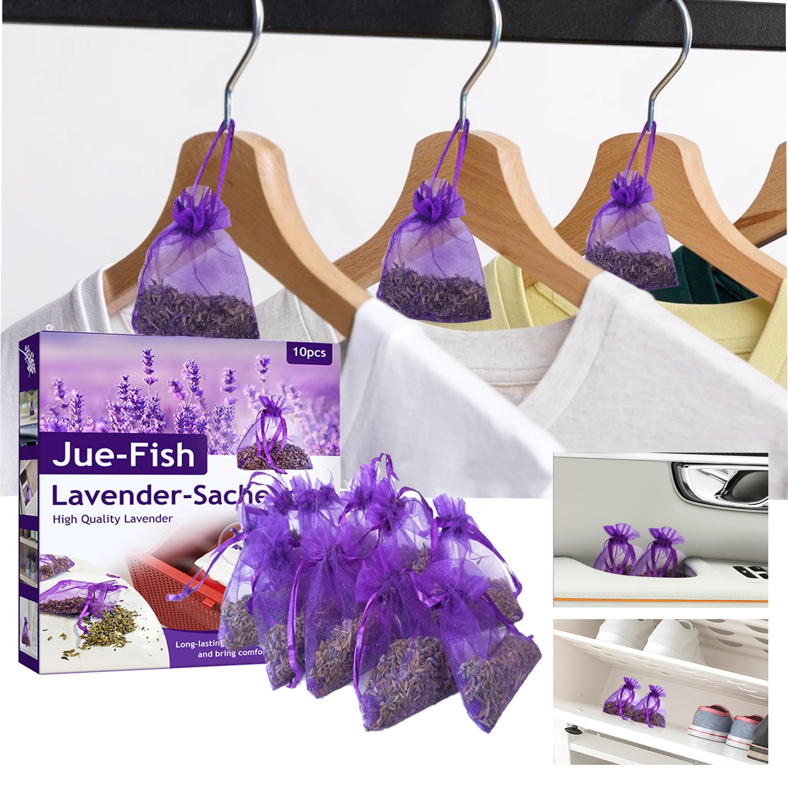 

Lavender Sachet Bags Fragrance Packets Wardrobe Closet Car Hanging Fragrant Sachet Air Freshener Home Scents Aromatherapy Bag