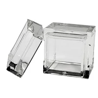 10Pcs Acrylic Box Trays for 0.39Inch 10mm Elements Cubes Clear Case Periodic Table Bracket for Elements Collections 1