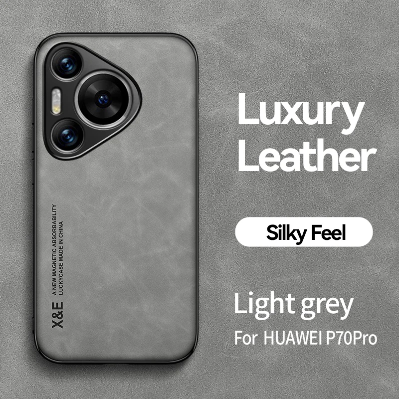Enhanced Magnetic Holder Leather Phone Case with Shockproof Back Cover