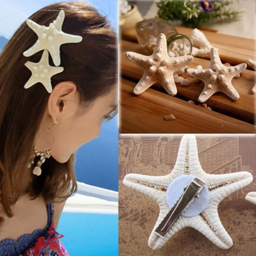 

Elegant Girls Women Lady Hairpin Star Sea Jewelry Starfish Hair Clip For 2 Pcs