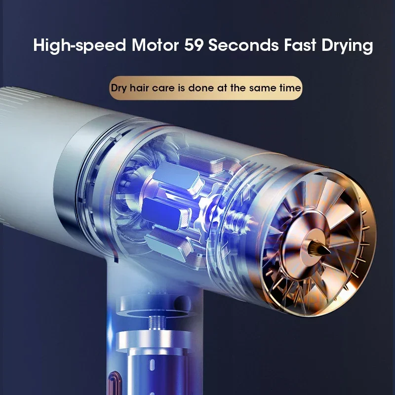 Professional Hair Dryer Strong Wind Salon Dryer Hot Air and Cold Air Wind Negative Ionic Hammer Blower Dry Electric Hair Dryer 4