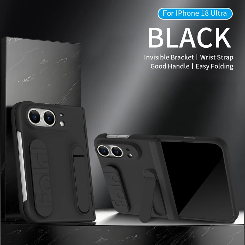 Luxury PC + Silicone Wristband Case with Invisible Bracket and Front HD Glass Protection