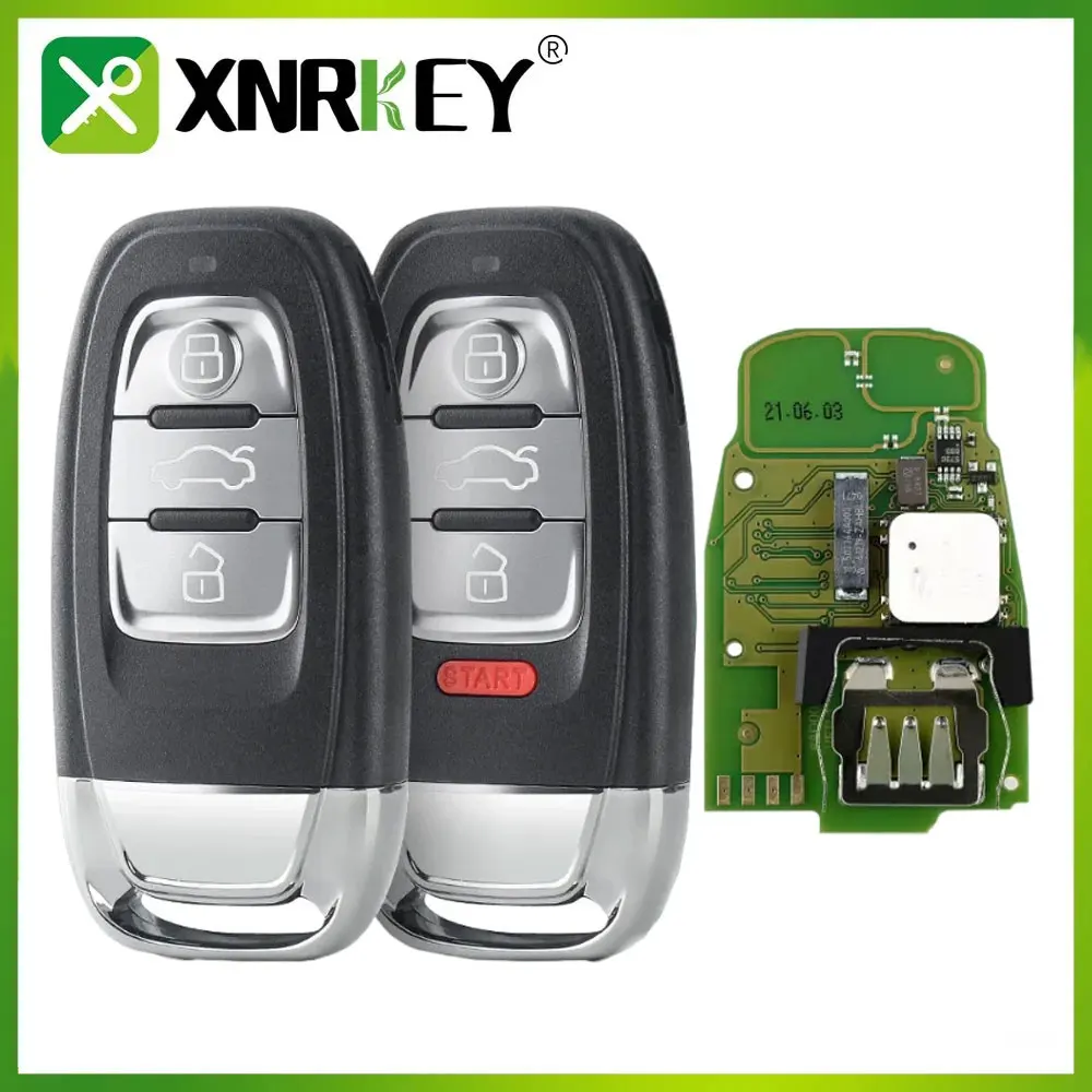 

XRNKEY XSADJ 315 / 433 / 868MHz P/N: 754J 8K0959754B Keyless-Go Smart Remote Key Fob for Audi A6L A4 A5 A7 Q5 S4 S5 S6 200