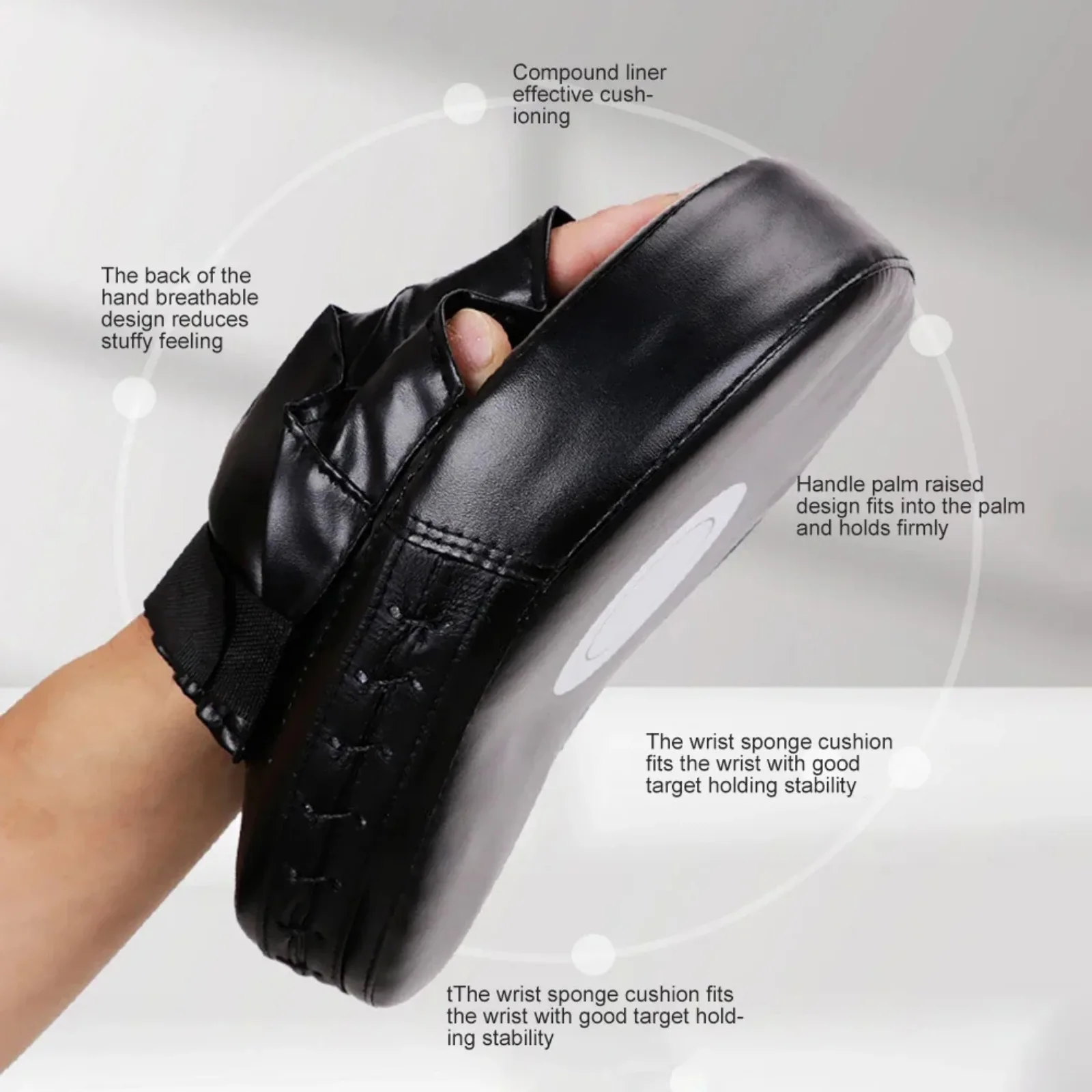 Boxing Gloves Martial Arts Target Kick Boxing Gloves Pad PU Leather Punch Target Bag for Adults Kids MMA Karate Muay Thai Free Fight Sanda Training Equipment