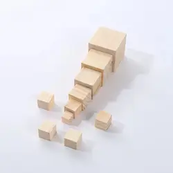 Unfinished Mini DIY Wooden Solid Cubes - 3 Sizes Available (1cm x 100pcs)