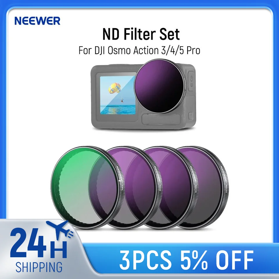 NEEWER Filtre ND Variable Pour DJI Osmo Action 5 Pro & Action 4
