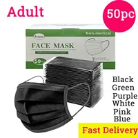 1 box of 50pcs independent packaging Disposable Face Mask Adult 6 colors Disposable Mask mascarillas quirurgicas homologadas 1