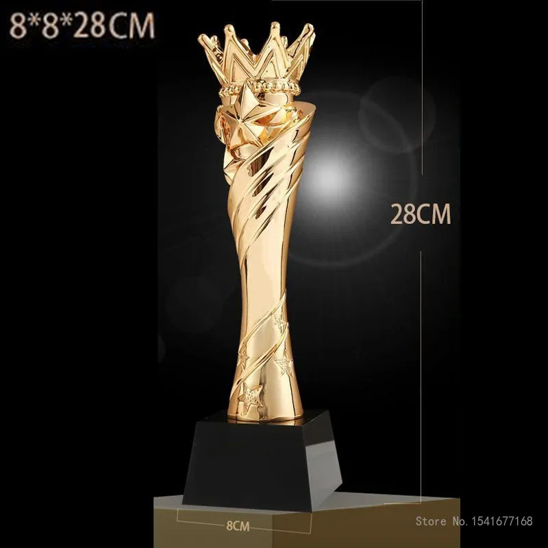 Customized Crown Trophy, Golden Cups Trophy, Award Champions, Sports Winner, Educational Props, Reward Competition Prizes Toy
