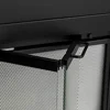 Fireplace Glass Door Large Black Bi-fold Doors Standard Mesh Panel 180 Degree Open Alloy Steel 43.5"L x 33"W Easy Grip Handles 6