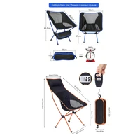 Chaise pliante ultralégère détachable, Portable, légère, siège étendu, pêche, Camping, maison, barbecue, jardin, randonnée 6