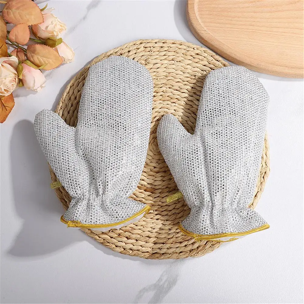 Steel Kitchen Dishcloth Multi Purpose Wire Dishwashing Rag Glove Wet/dry Purpose Silver Wire Miracle Cleaning Cloths