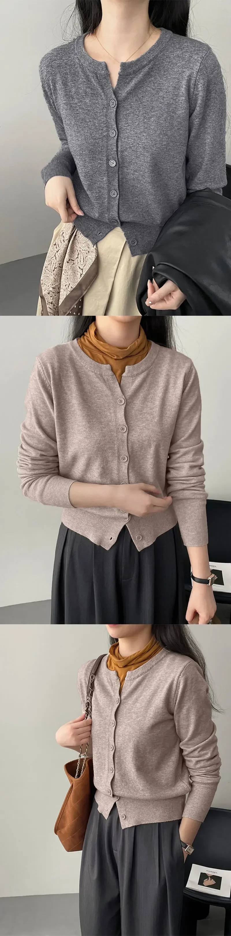 Autumn Long Sleeve Fashion Women Cardigans Sweater Knitted Coat Short Casual Single Breasted Korean Slim Chic Ladies Tops