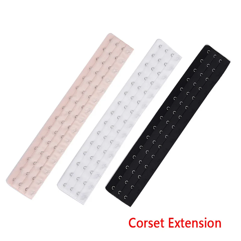 

Women Corset Extension 3 Rows 15 Clasp Lengthen Middle Button Bodywear Body Slimming Buckle