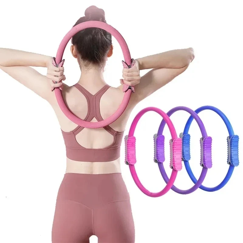 Yoga Fitness Ring Circle Pilates Women Girl Exercise Home Resistance Elasticity Yoga Ring Circle Gym Workout Pilates Accessories