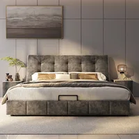 Chambre à coucher lits fantaisie minimaliste cadre moderne lits de luxe tables de nuit uniques Muebles Para El Hogar meubles de maison accessoires 2