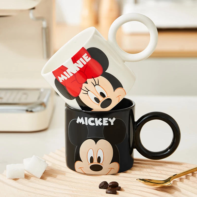 Disney Mickey Mouse Vintage Mugs Cute Cartoon Donald Duck Coffee Cup  Ceramic Coffee Mug Set Kawaii Cup of Milk Gift Boxes