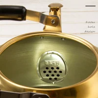 Bouilloire à sifflet en acier inoxydable épaissi, grande capacité, 2L, 4L, pot à soupe ajouté au restaurant, bouilloire à thé, eau bouillante 6