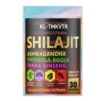 30 cerotti Shilajit cerotti transdermici per uomini e donne con Rhodiola Rosea, Panax Ginseng per il supporto immunitario