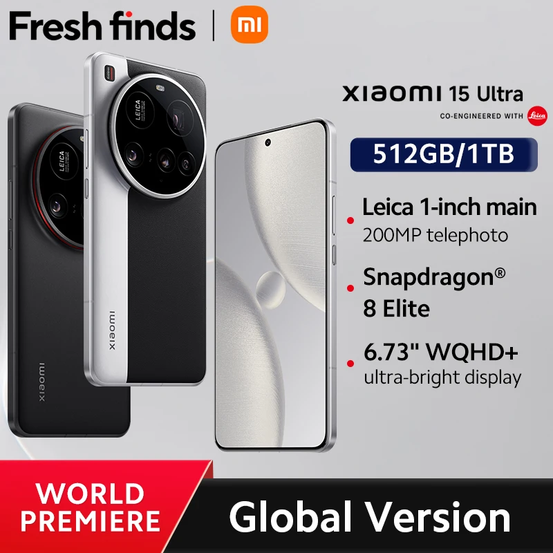 【グローバル版】Xiaomi 15 Ultra シルバークローム 1TB｜新品 Xiaomi 15 Ultra 16GB 1TB シルバークローム｜GetGadgetGot
