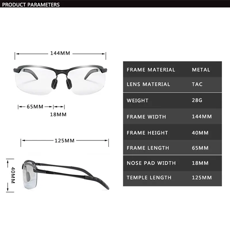 Polarized Sunglasses Vintage Sunglasses Fishing Sunglasses Night Vision Glasses Classic Fishing Photochromic Sunglasses Men Polarized Chameleon Glasses Male Sun Glasses Day Night Vision Driving Eyewear Gafas
