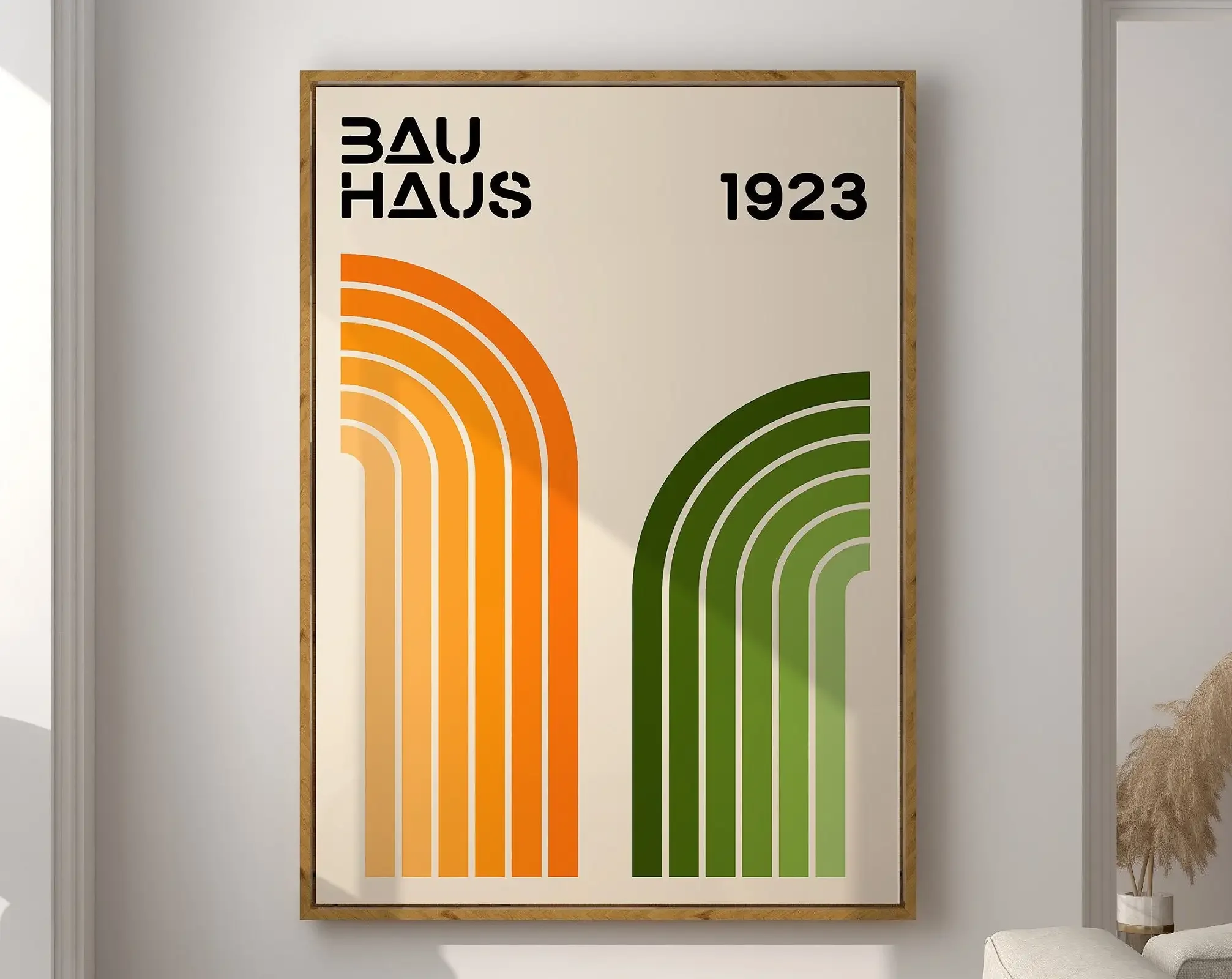 Mid Century Bauhaus Geometric Canvas Prints Poster Retro Abstract Wall Art Painting Pics For Modern Living Room Home Decoration Peckshirt