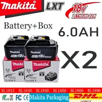 Li-ion Battery Original Makita 18V 6Ah/5Ah BL1860B BL1850B BL1850 BL1840 BL1860 BL1815 Replacement Lithium Battery