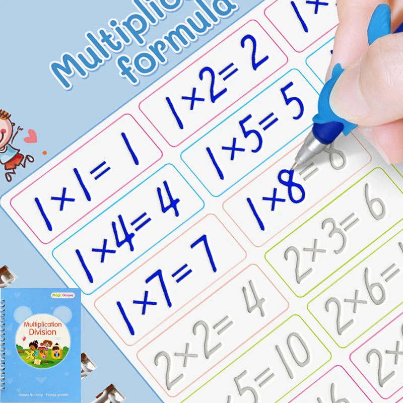 

Practice Copybook Reusable 3D Groove Magic Calligraphy Learning English Painting for Calligraphy Writing for Kids