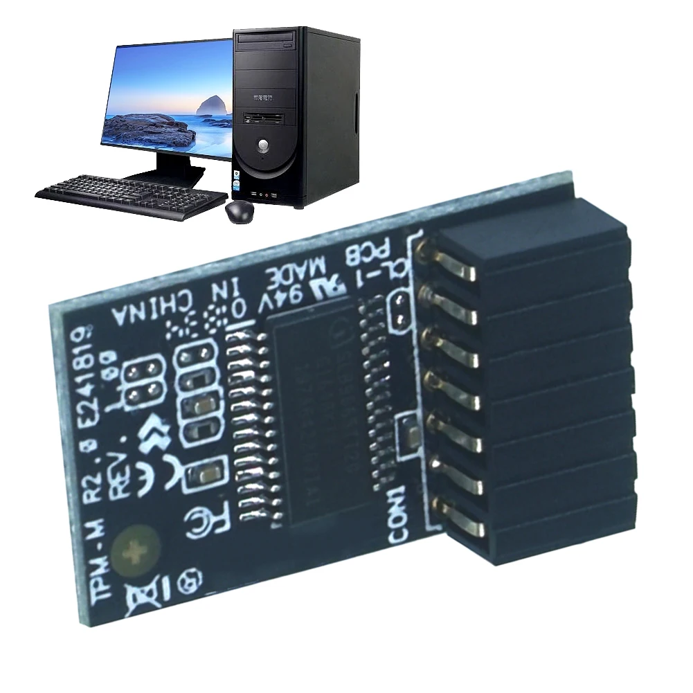 

Для Asus TPM-M R2.0 TPM Module LPC 14-1 Pin TPM-M R2.0, аппаратный чип безопасности, надежный модуль платформы для материнских плат Asus