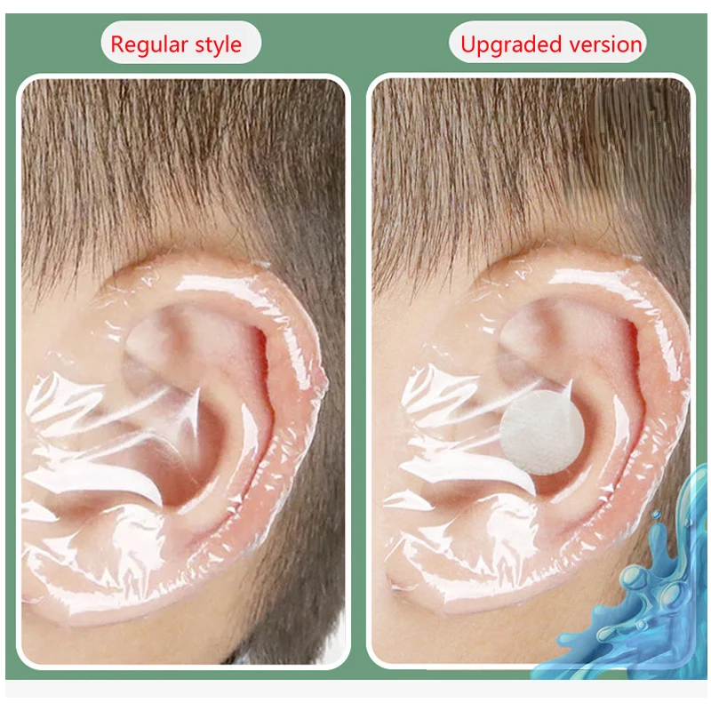 100pcs Baby Waterproof Ear Stickers Bath Swimming Infant Newborn Ear Care Paste(Transparent ) Nursing Paste Baby Supplies