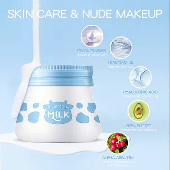 LAIKOU Milk Cream ​Refreshing Facial Cream Nourishing Moisturizing Creams Hydrating Skin Care Korean Cosmetics - Thumbnail 3