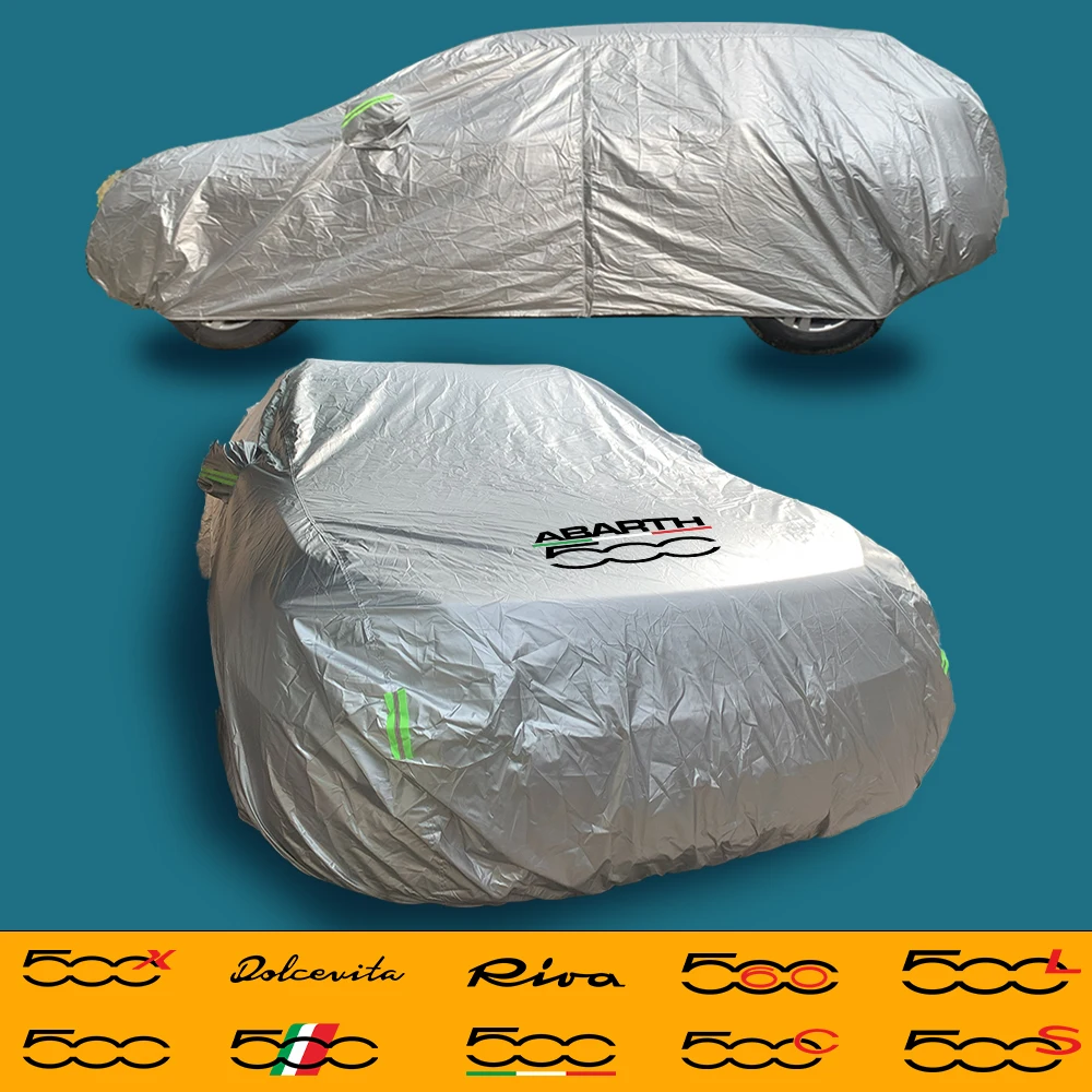 Copriauto Antipolvere Parasole Automatico Copertura Completa Protezione Impermeabile Per Fiat 500 500C 500E 500L 500S 500X Riva Accessori Auto