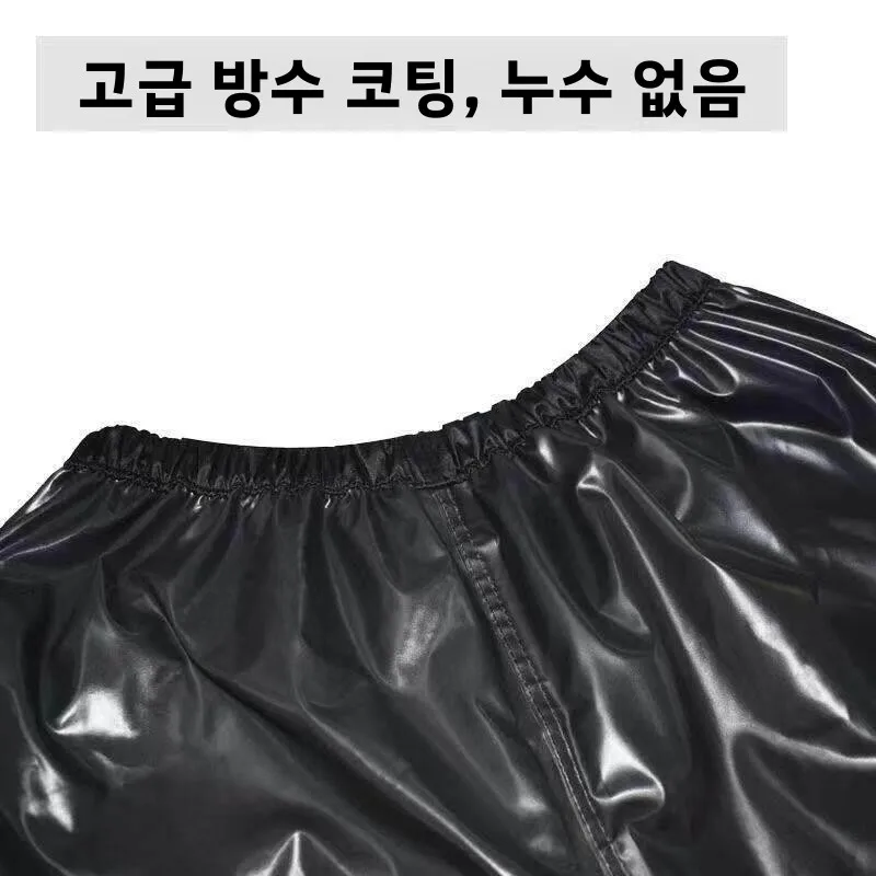 두꺼운 방수 레인 팬츠 유니섹스 아웃도어 하프 바디 사이클링 방풍 통기성 하이킹 내구성 있는 옥스포드 원단 레인웨어
