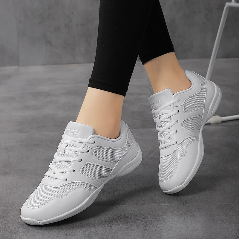Marwoo Girls cheerleading shoes, children's lightweight aerobics shoes, training competition sports shoes 2128