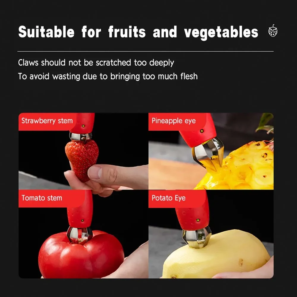 Strawberry Picker Strawberry Huller Pineapple Cutters Novel Tomato Stalks Remover Fruit Knife Useful Strawberry Leaf Cleaner Kitchen Accessories strawberry picker