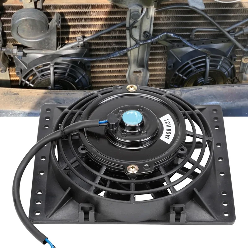6 Inch Slim 650CFM Radiator Cooling Fans Universal fit Slim Pull Push 12V 80W Direct Replacement Electric Fan with Mount Kit electric fan