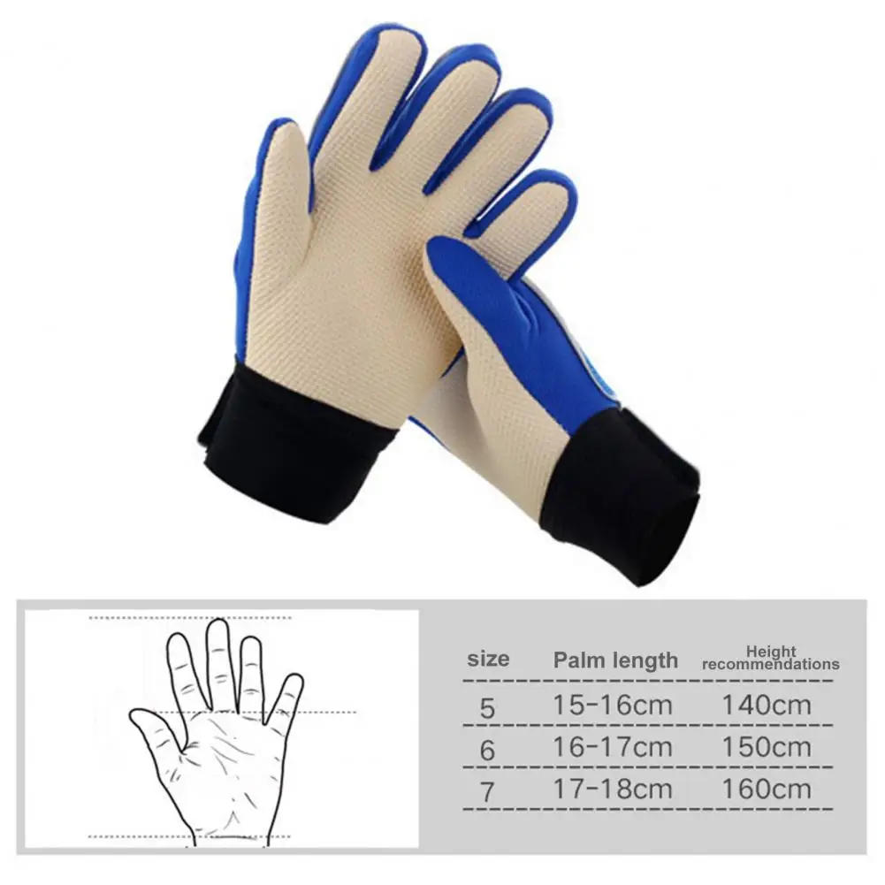 Goalkeeper Gloves Breathable Impact Resistant Non-slip Texture Football Training Gloves Goalie 1 Pair for Kids