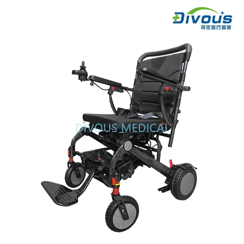 N.W:16KG Carbon Fiber Foldable Electric Wheelchair Outdoor Disabled Motorized Wheelchair