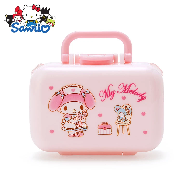 Sanrio Cartoon Mymelody Kuromi Cinnamoroll Pochacco Medicine Box Family Pack Cute Medicine Box Small Portable Cabinet