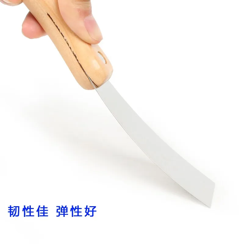 1-6 Inch Stainless Steel Putty Knife Wood Handle Scraper Paint Knife Decoration Wall Scraper Paint Tool 1PCS
