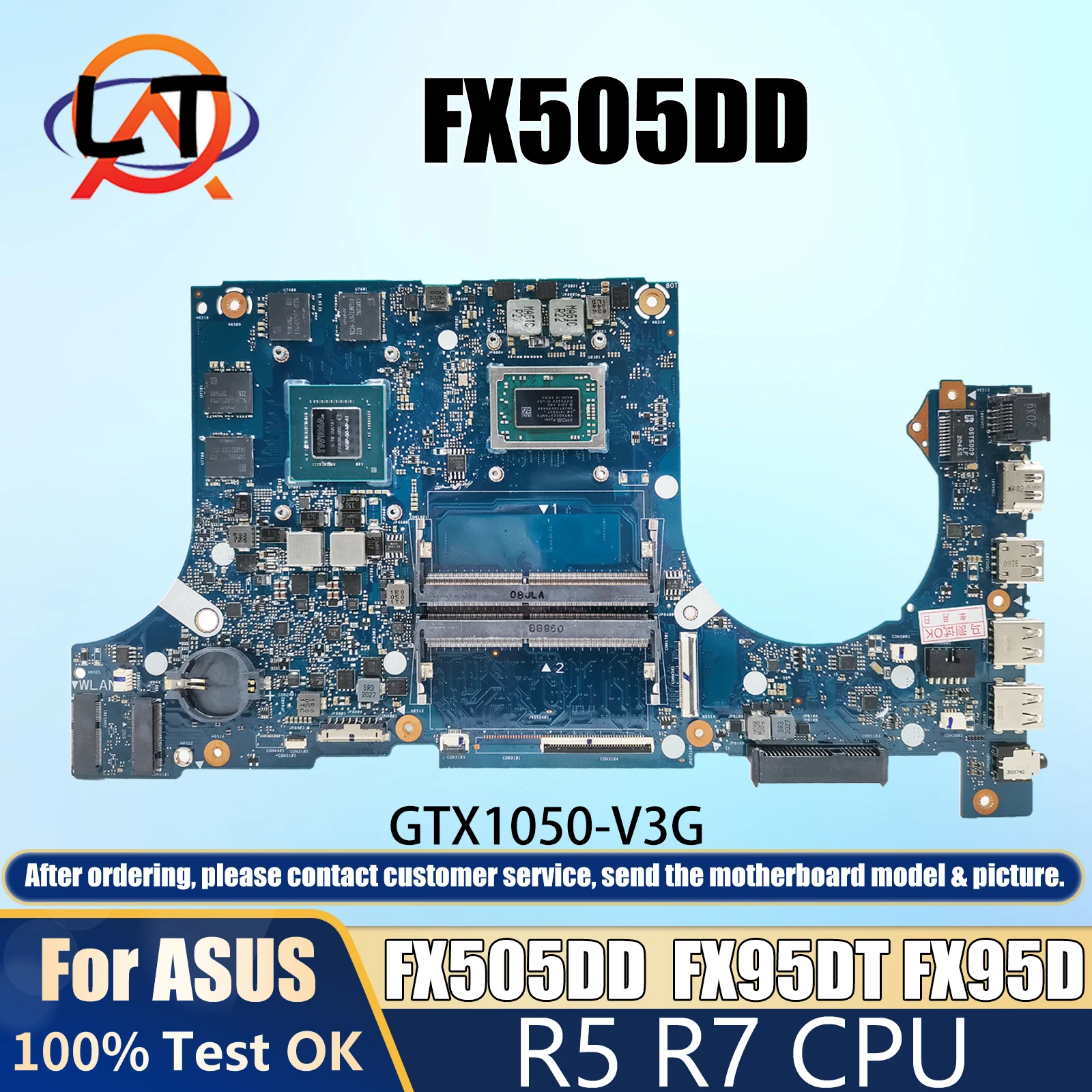 FX505DD For ASUS Laptop Motherboard FX505D FX705DD FX505DT FX95DT FX95D AMD R5 R7 CPU GTX1050-V3G DDR3 notebook mainboard