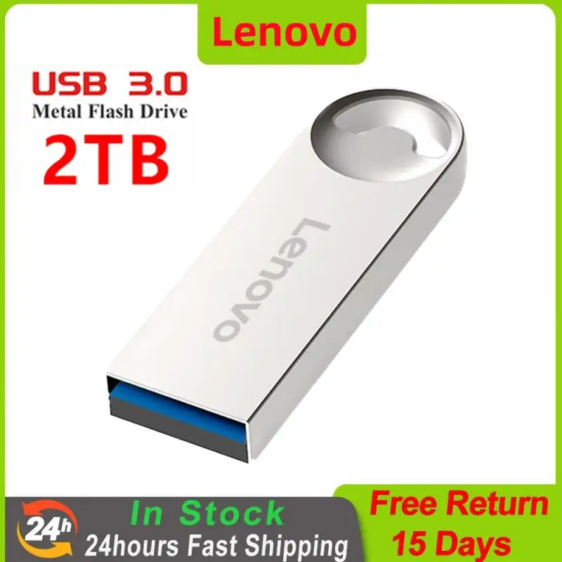 Lenovo Usb3.0 Flash Drives 2Tb 1Tb Metal Real Capacity Memory Stick Memoria Flash Ad Alta Velocità 128Gb Black Gift Storage U Disk