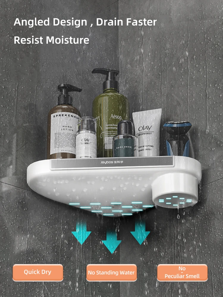 Bathroom Shower Shelf No Drill Wallmounted Corner Shelf Organizer