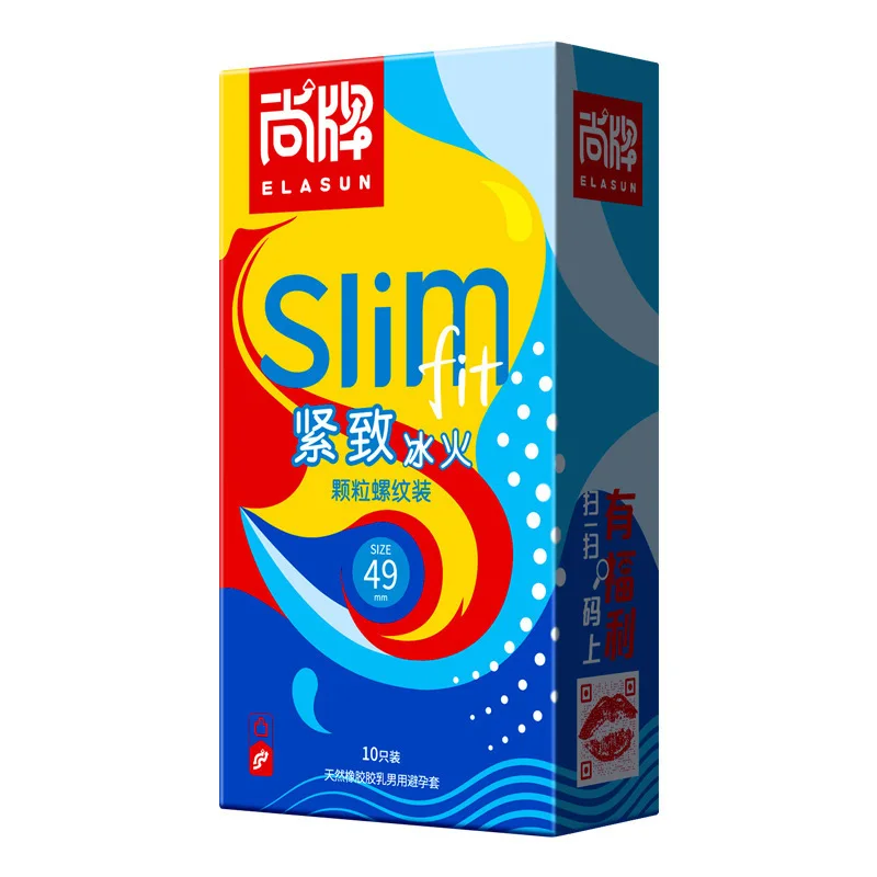 10pcs Ultra Thin Condom 49mm Small Size Latex Pellet Smooth for Men Tight Penis Sleeves Safer Sex Toys for Couples Men Women 1
