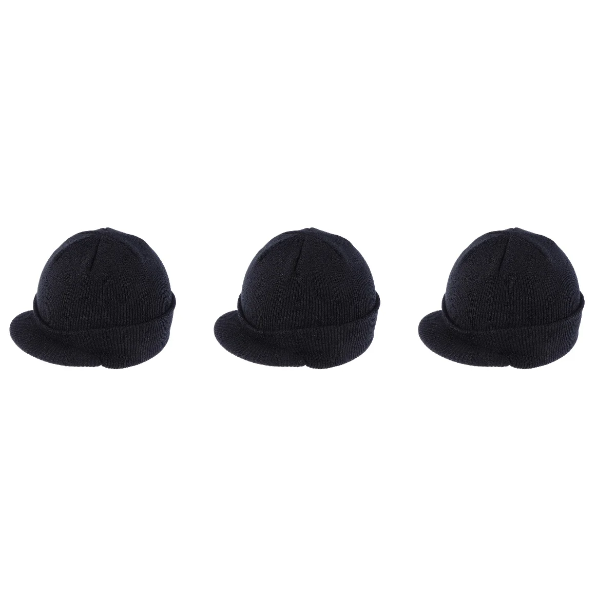 

3 Pack Peaked Cap Knitted Caps European and American Unisex Warm Hat Beanie Men Women
