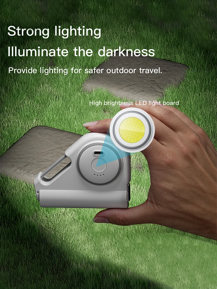 Outdoor portable 22.5W Power Bank with Retractable Fast Charging Cable, Mini Power Bank with Tape Measuring,Lighting Functio 3