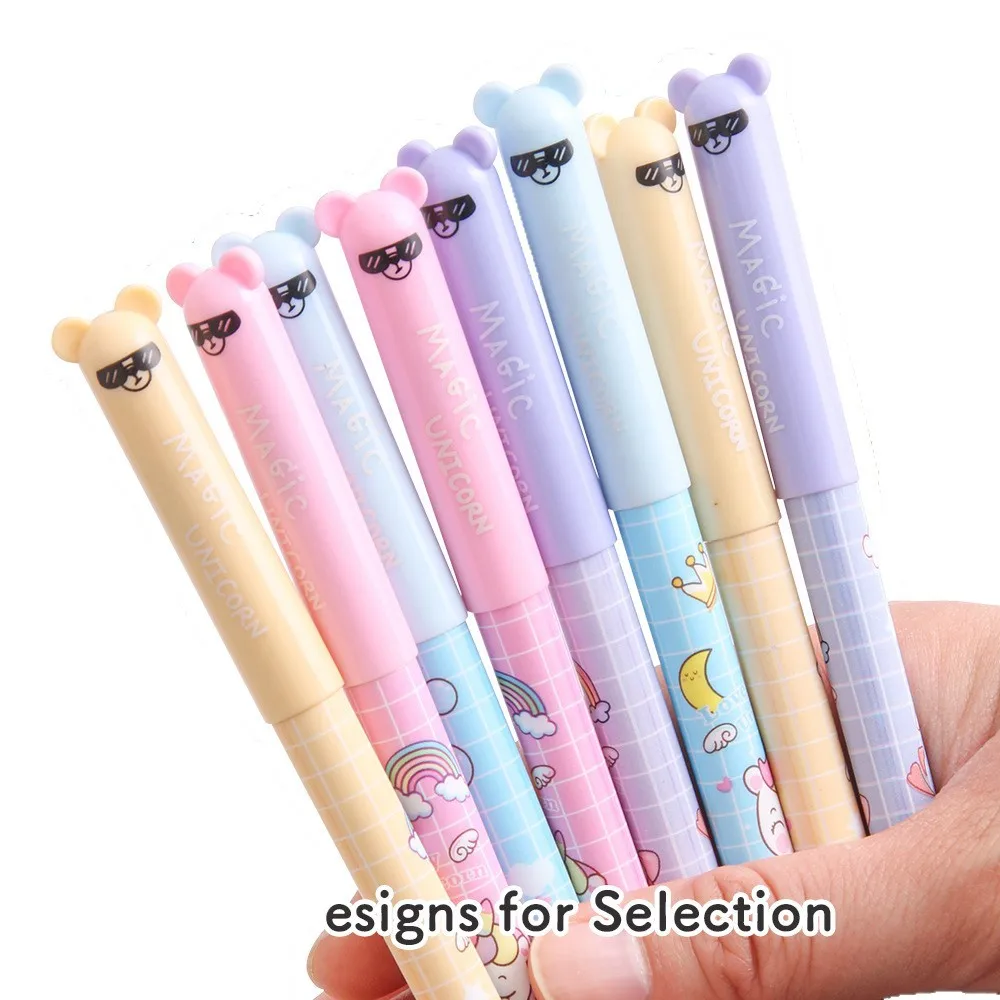 30 penne cancellabili, penne divertenti e carine per bambini, penne kawaii antistress, penne rotanti per scuola, ufficio, casa, stile casuale - immagine 5