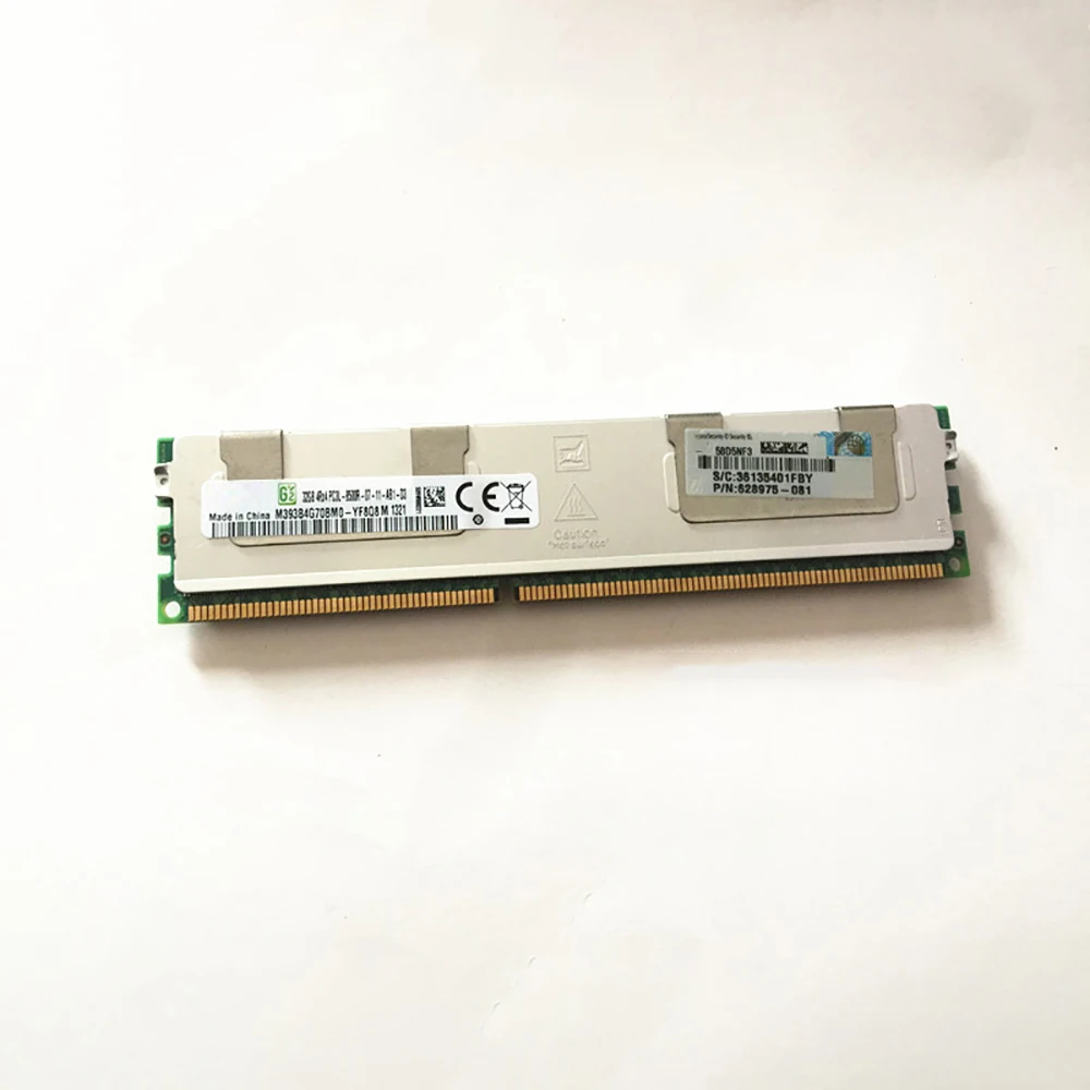 HP RAM 서버 메모리, 32GB 4RX4 PC3L-8500R DDR3 1066 627814-B21 628975-081 632205-001, 1 개