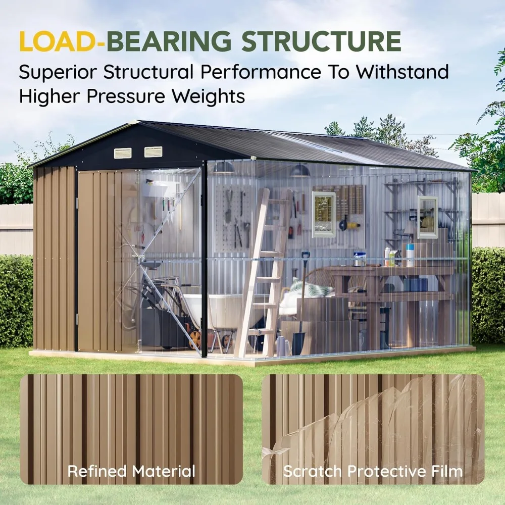 10x12 FT Metal Outdoor Storage Shed 4