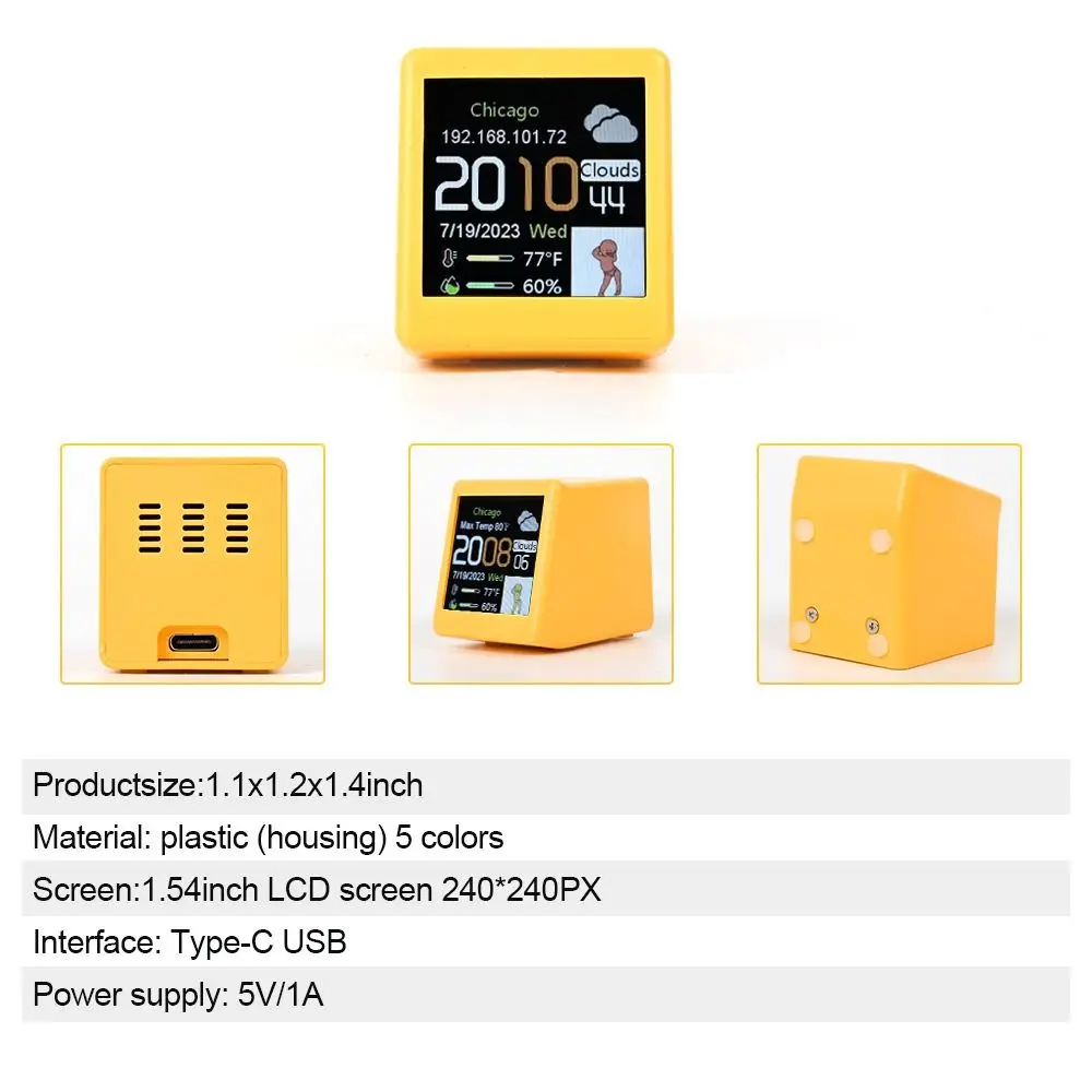 Creative Electronic Album Smart Clock USB Charging WiFi Weather Forecast Station Plastic Multifunctional Mini Desk Clock digital clock weather clock lcd digital clock digital desk clock digital table clock mini desk clock mini weather clock retro desk clock