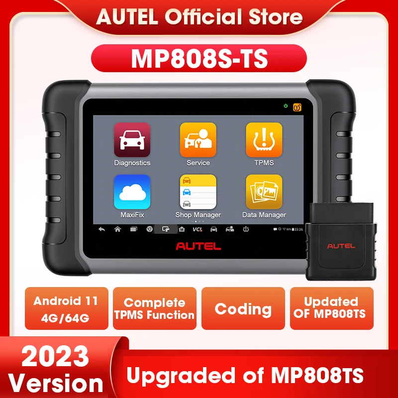 Autel Maxipro Mp808s-ts Car Diagnostic Scan Tool Tpms Tyre Programming ...